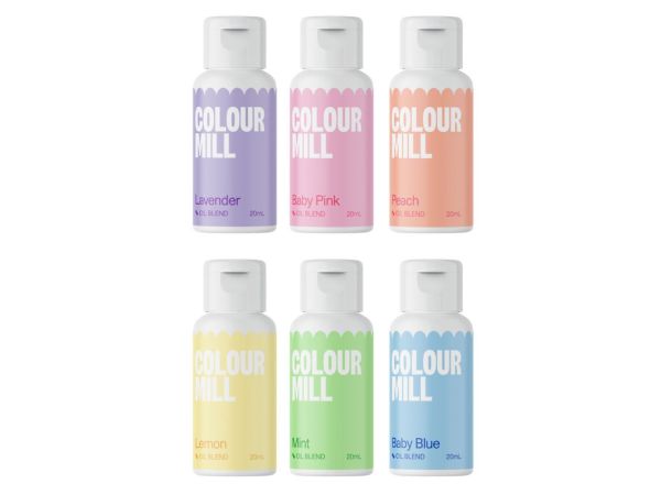 Lebensmittelfarbe öllöslich Pastel 6er Set