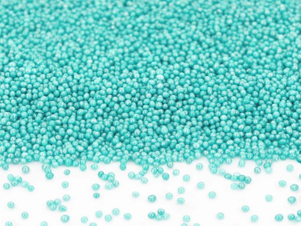 Mini-Perlen türkis-glimmer 100g