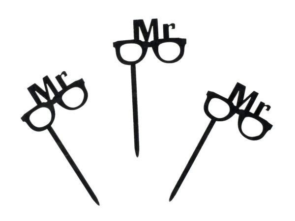 Cupcake Topper Mr. Brille 8 Stück