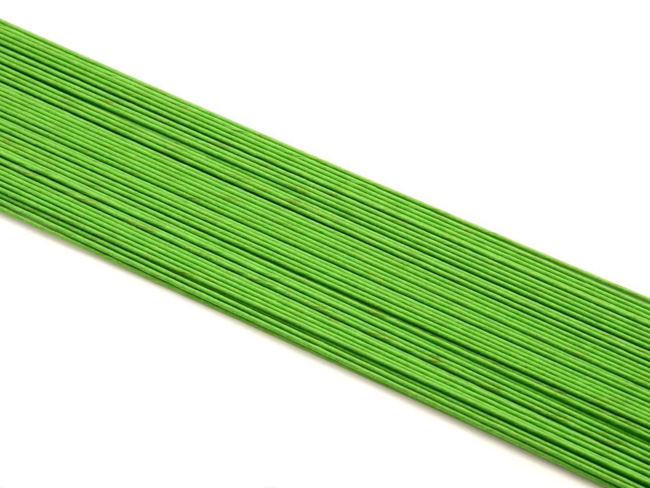 Produktbild von 100 Stück Blumendraht Grün Mit Floristenband, 2mm Blumenstamm