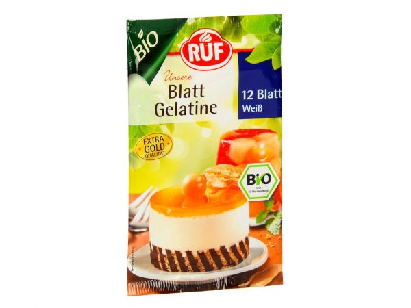RUF Bio Blatt Gelatine Weiß 20g