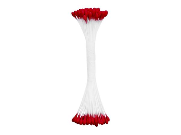 JEM Blütenpollen - rot matt - groß - 50 Stück