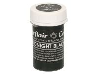 Sugarflair Pastenfarbe Midnight Black Schwarz 25g