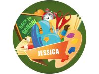 Tortenaufleger Einschulung C rund 20cm