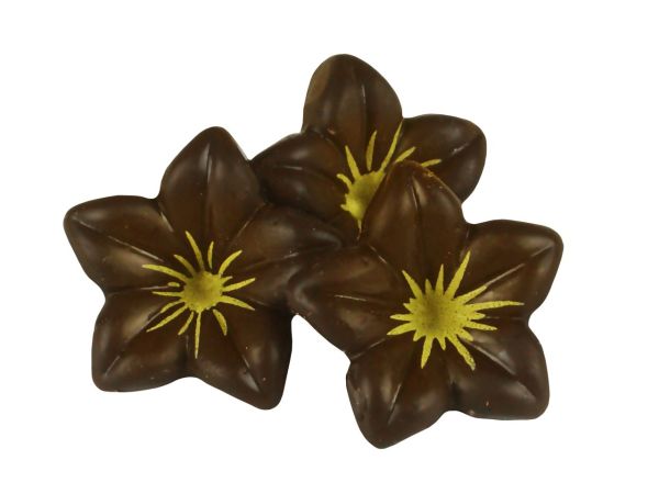1 Folie Schokoladen-Blüten Zartbitter
