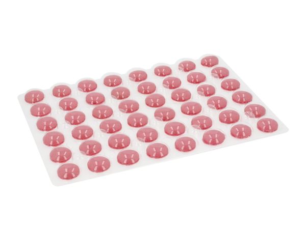 Macaron-Halbschalen 48 Stück rot
