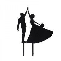 Sweet Kolor - Cake Topper Silhouette Siebter Himmel - Schwarz - Acryl 4
