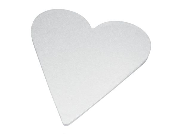 Cakeboard Herz 30cm silber 5 Stück