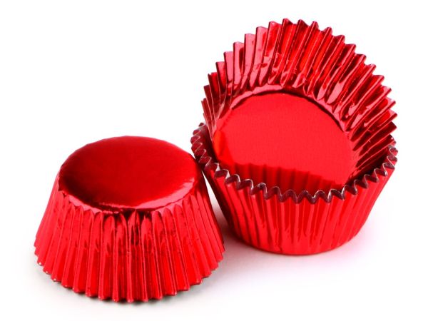 Muffinkapseln 50mm Alu rot 60 Stück