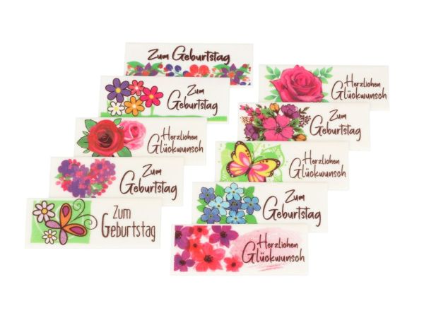 Dekoraufleger zum Geburtstag 6 Stück