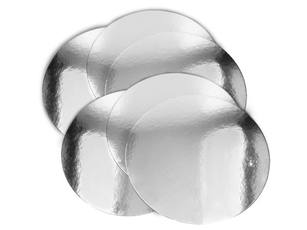Silver Plate 25cm silber glänzend 6 Stück