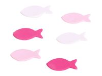 Dekoraufleger Fische rosa-weiß 12 Stück