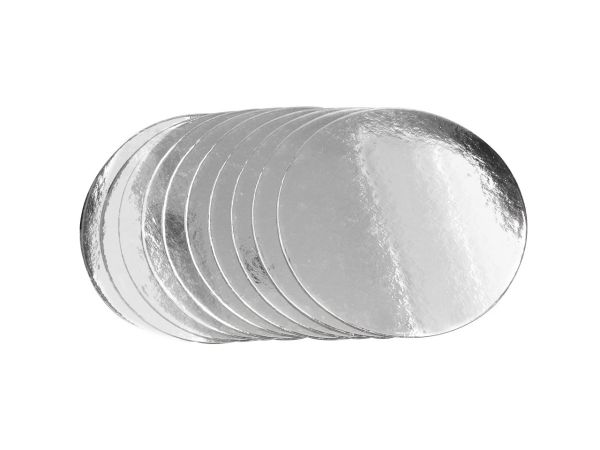 Silver Plate 15cm silber glänzend 10 Stück