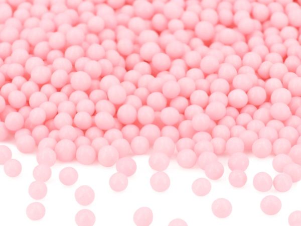 Weiche Zuckerperlen rosa glimmer 100g