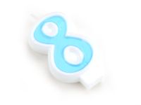 Zahlenkerze blau 8
