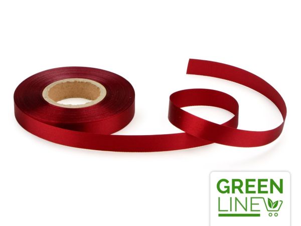 Satinband bordeaux 14mm, 30 Meter GREENLINE