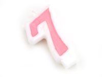 Zahlenkerze rosa 7