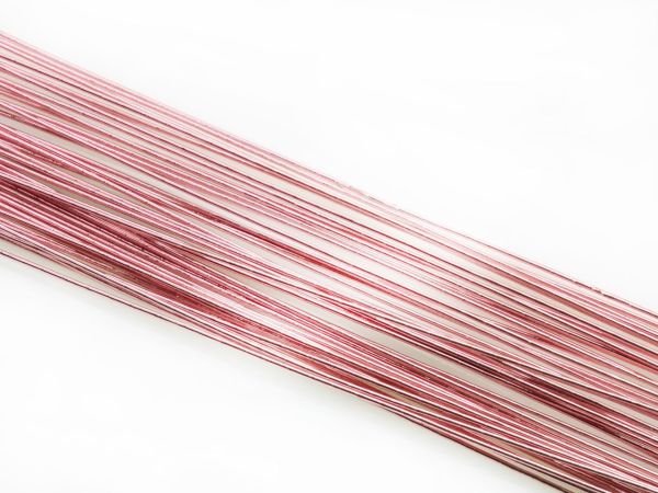 Blumendraht metallic rosa 20G 50 Stück