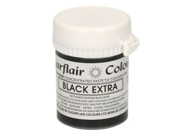 Sugarflair Hochkonzentrierte Pastenfarbe Schwarz EXTRA 42g