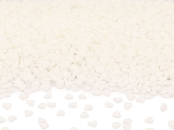 Streudekor Herzen mini weiß 80g