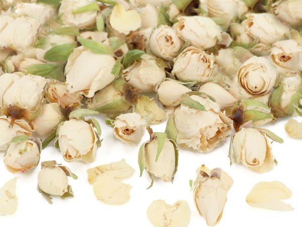 Rosenknospen weiß, natur 10g