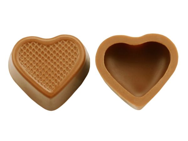 12 Folien Herzschalen Vollmilch