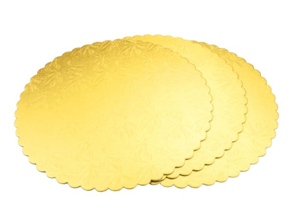 Cakeboard 28cm gold 3 Stück
