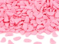 Streudekor Füßchen rosa 80g