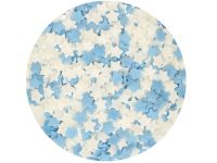 Streudekor Sterne blau, weiß 60g
