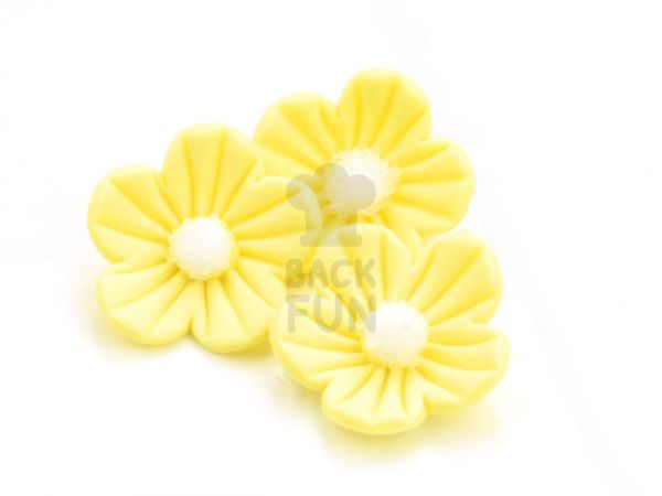 Blumen 25mm gelb Zucker 16 Stück