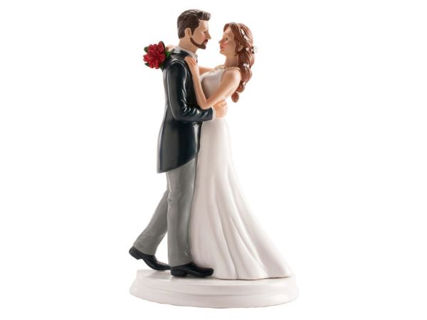 Tortenaufsatz Walzer tanzendes Hochzeitspaar 21cm
