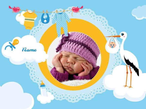 Tortenaufleger Baby Junge 20x30cm