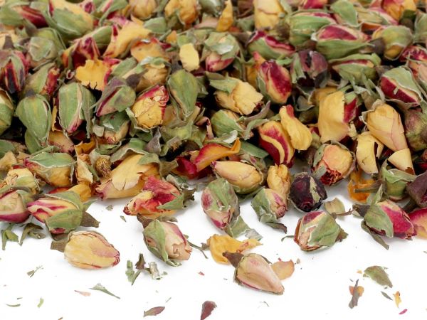 Rosenknospen gelb-rot, natur 10g