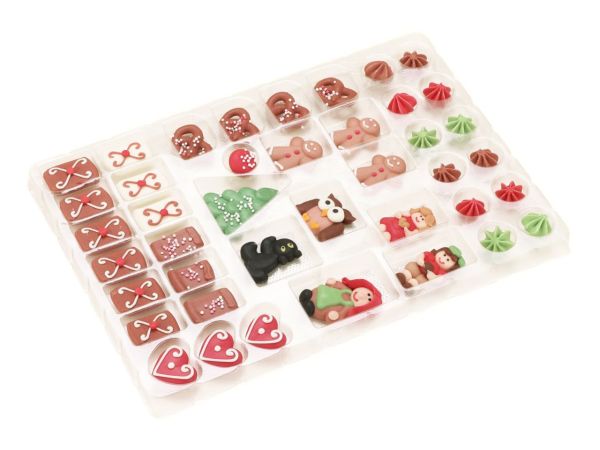 Hexenhaus Sortiment aus Feinzucker rot grün 41tlg.