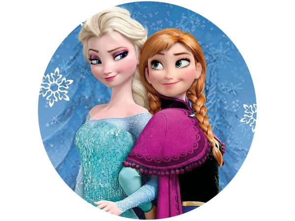 Tortenaufleger Frozen Anna und Elsa, rund 20cm